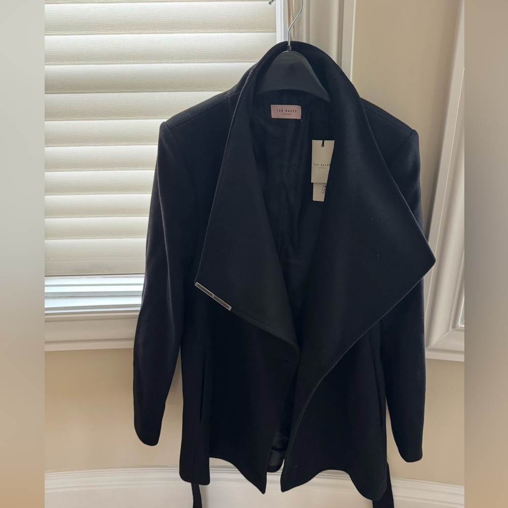 Ted Baker London ROSESSO Short Belted Wool Wrap Coat - Picture 2 of 5